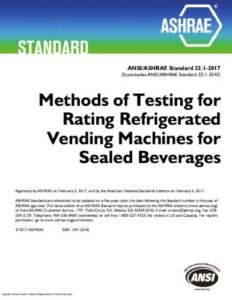 ANSI/ASHRAE 32.1-2017,ASHRAE,FOOD AND BEVERAGE,VENDING MACHINES