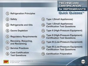 Technician Certification for Refrigerants
