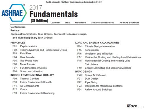ASHRAE Fundamentals Handbook 2017